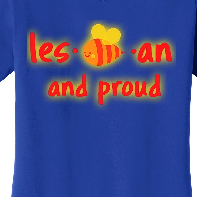 Lesbian And Proud Supportive Lgbtq Funny Bee Lover Lgbt Great Gift Women's T-Shirt