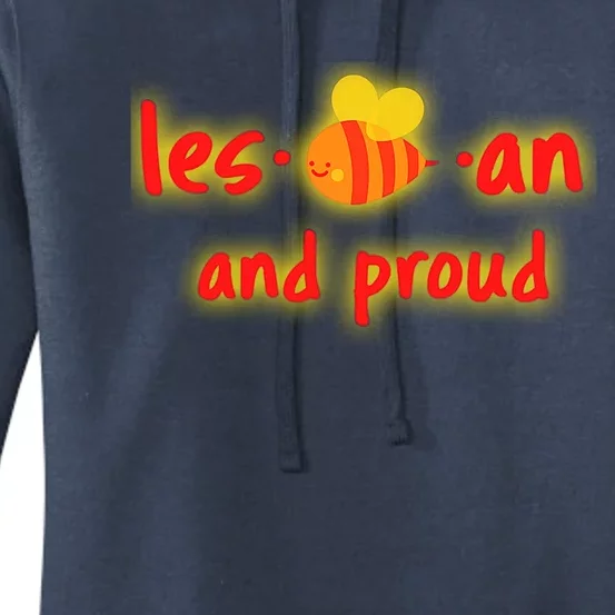 Lesbian And Proud Supportive Lgbtq Funny Bee Lover Lgbt Great Gift Women's Pullover Hoodie