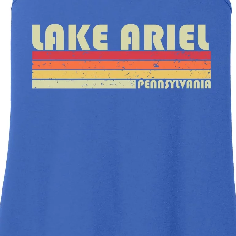 Lake Ariel Pennsylvania Funny Fishing Camping Summer Gift Ladies Essential Tank