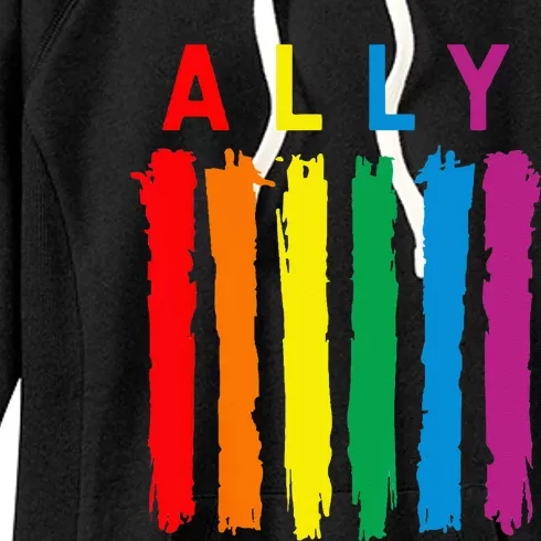 LGBT Ally Pride Rainbow Proud Ally Women's Fleece Hoodie