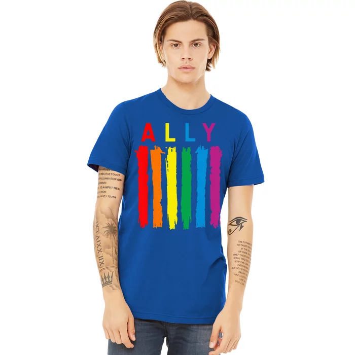 LGBT Ally Pride Rainbow Proud Ally Premium T-Shirt