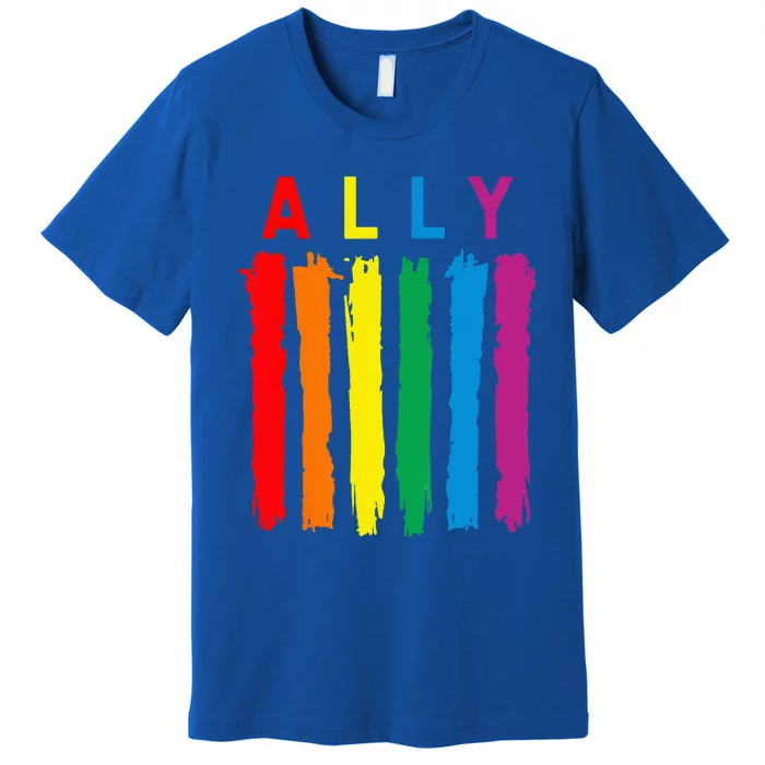 LGBT Ally Pride Rainbow Proud Ally Premium T-Shirt