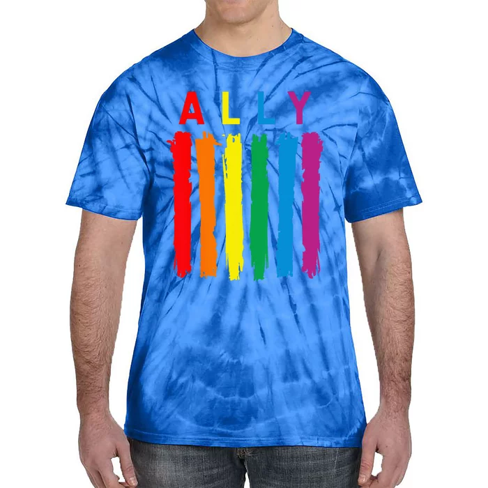 LGBT Ally Pride Rainbow Proud Ally Tie-Dye T-Shirt