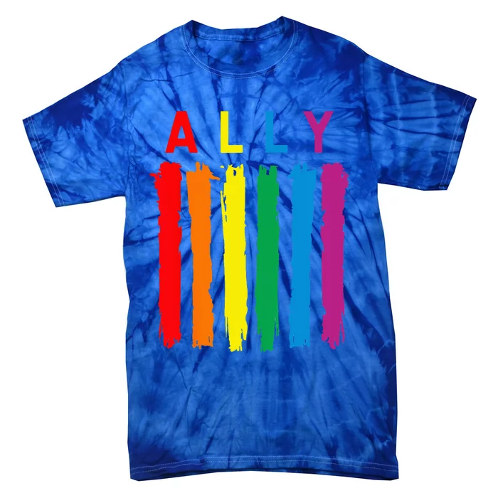 LGBT Ally Pride Rainbow Proud Ally Tie-Dye T-Shirt