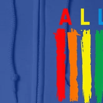 LGBT Ally Pride Rainbow Proud Ally Full Zip Hoodie