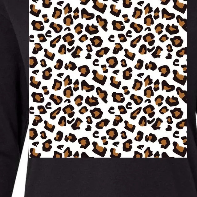 Leopard Animal Pattern Womens Cotton Relaxed Long Sleeve T-Shirt