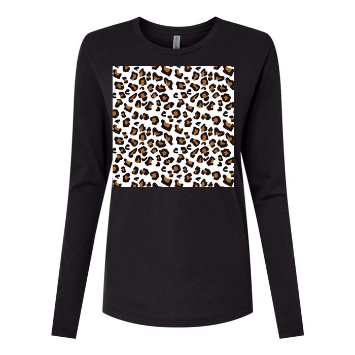 Leopard Animal Pattern Womens Cotton Relaxed Long Sleeve T-Shirt