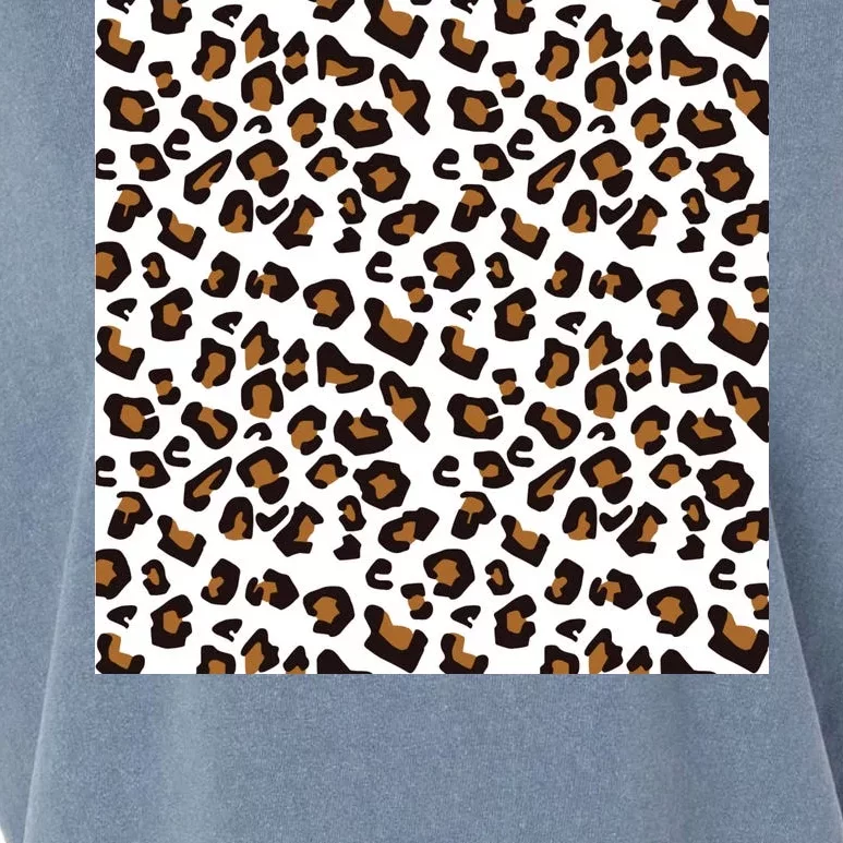 Leopard Animal Pattern Garment-Dyed Women's Muscle Tee