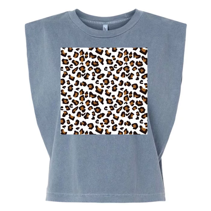 Leopard Animal Pattern Garment-Dyed Women's Muscle Tee