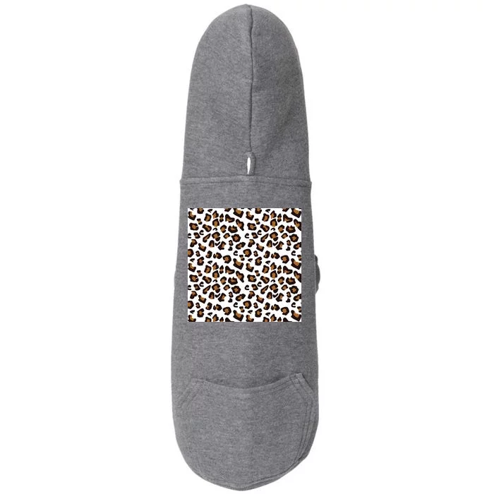 Leopard Animal Pattern Doggie 3-End Fleece Hoodie