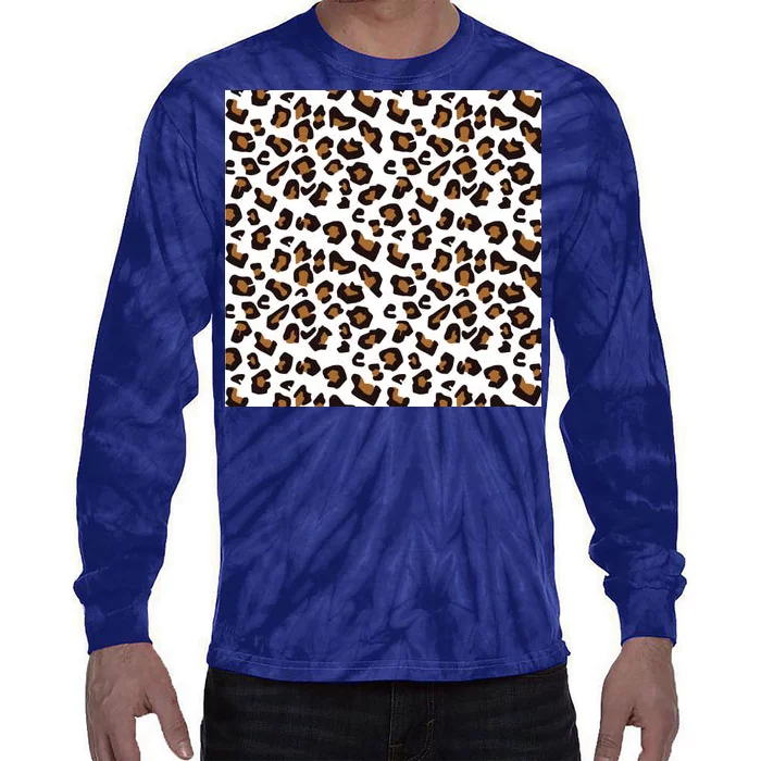 Leopard Animal Pattern Tie-Dye Long Sleeve Shirt