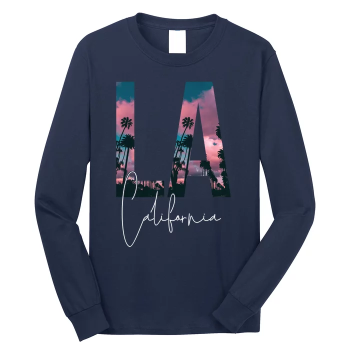 Los Angeles Palm Trees Long Sleeve Shirt