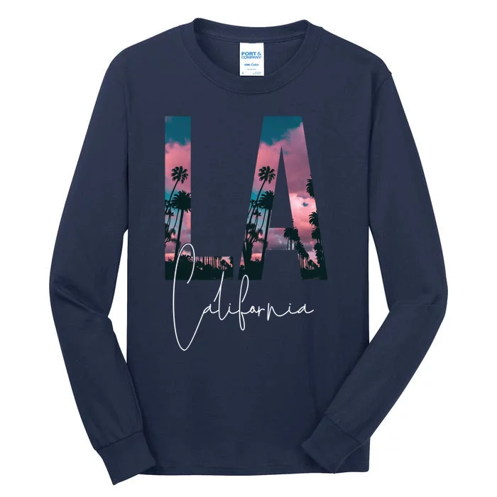 Los Angeles Palm Trees Tall Long Sleeve T-Shirt