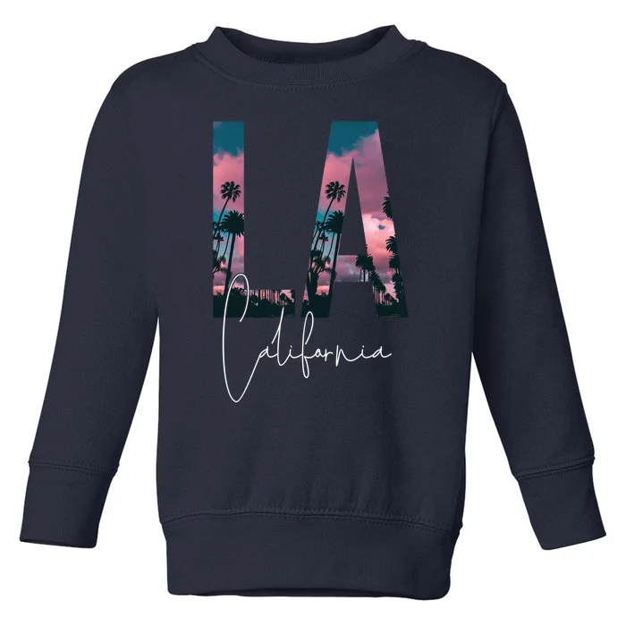 Los Angeles Palm Trees Toddler Sweatshirt