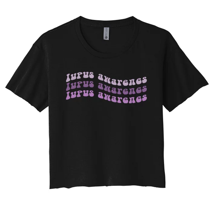 Lupus Awareness Purple Lupus Warrior Women's Crop Top Tee