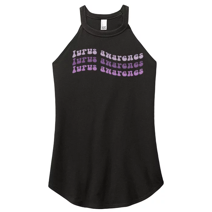 Lupus Awareness Purple Lupus Warrior Women’s Perfect Tri Rocker Tank