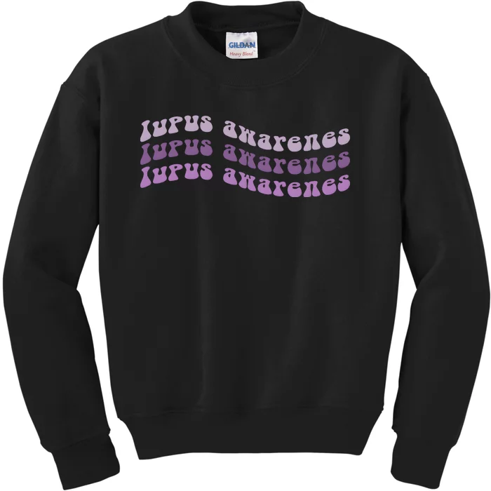 Lupus Awareness Purple Lupus Warrior Kids Sweatshirt