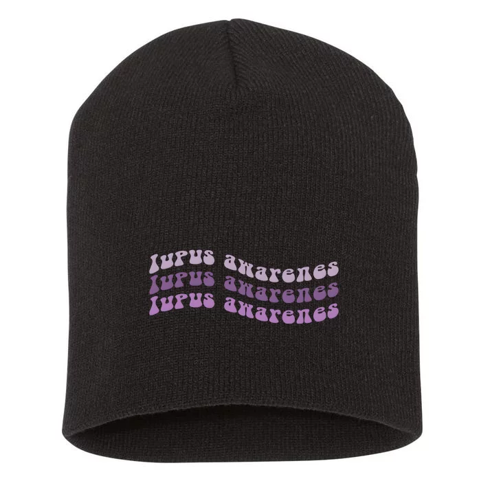 Lupus Awareness Purple Lupus Warrior Short Acrylic Beanie