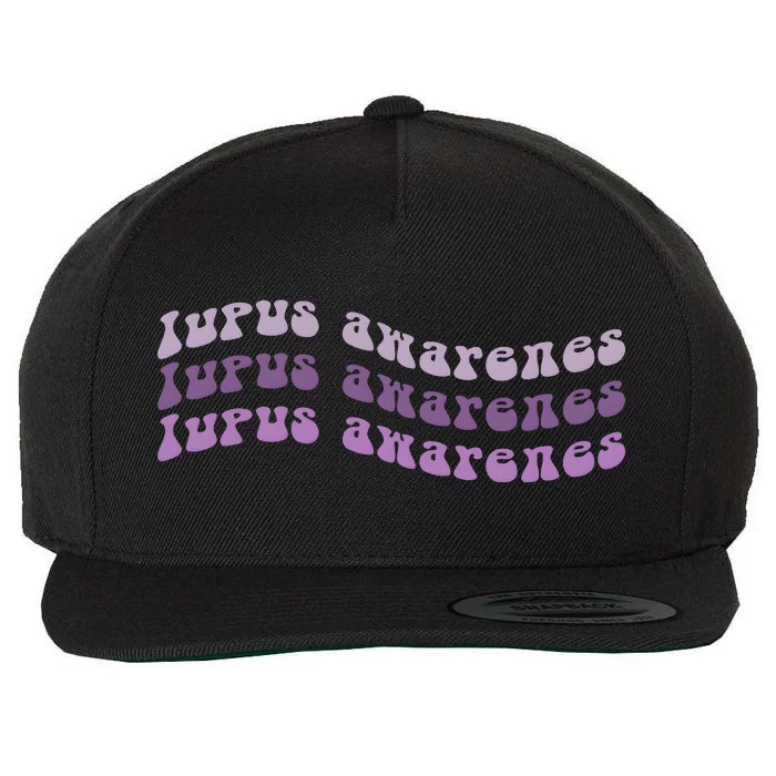 Lupus Awareness Purple Lupus Warrior Wool Snapback Cap