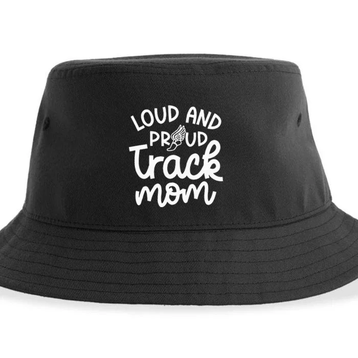 Loud And Proud Track Mom Runner Track And Field Cute Funny Sustainable Bucket Hat