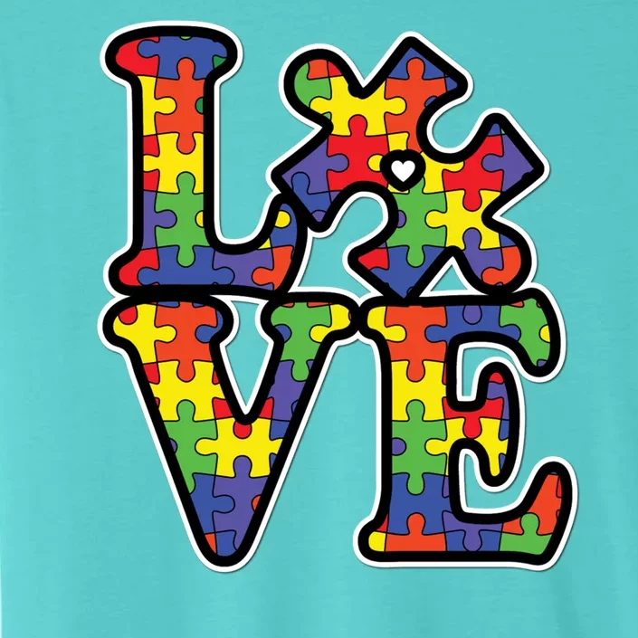 Love Autism Puzzle Piece ChromaSoft Performance T-Shirt