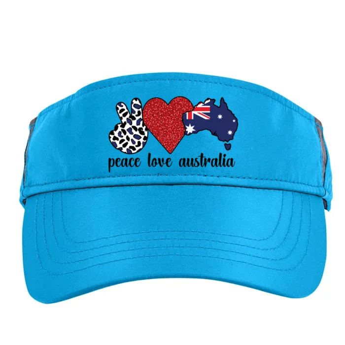 Love Australia Proud Australian Flag Australian Roots Gift Adult Drive Performance Visor