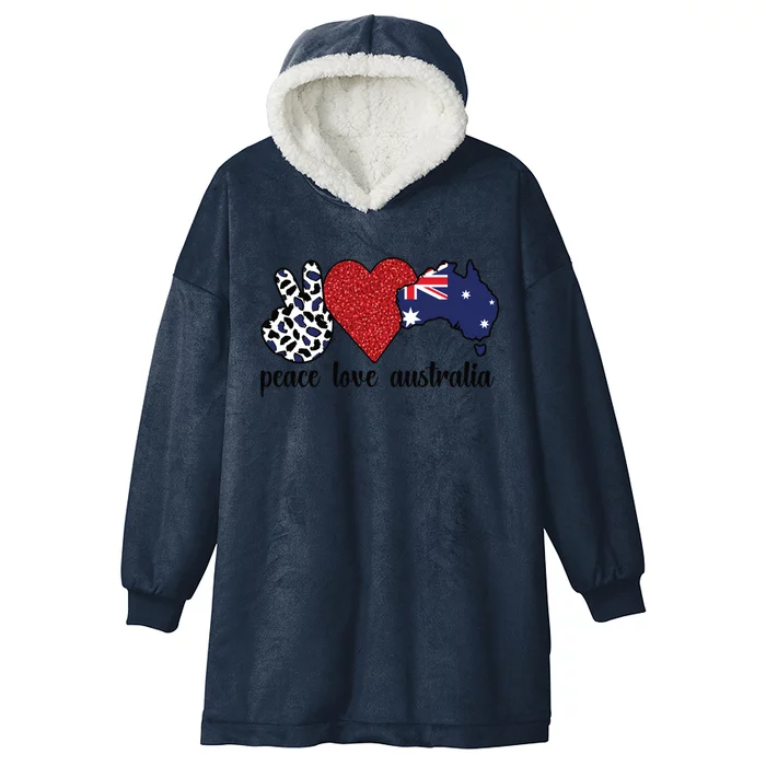 Love Australia Proud Australian Flag Australian Roots Gift Hooded Wearable Blanket