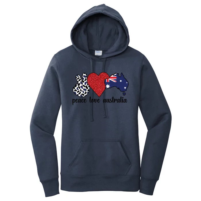 Love Australia Proud Australian Flag Australian Roots Gift Women's Pullover Hoodie