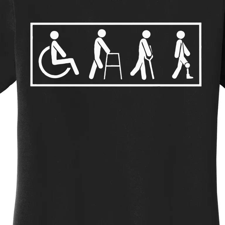 Leg Amputee Prosthetic Surgery Wheelchair Funny Women's T-Shirt