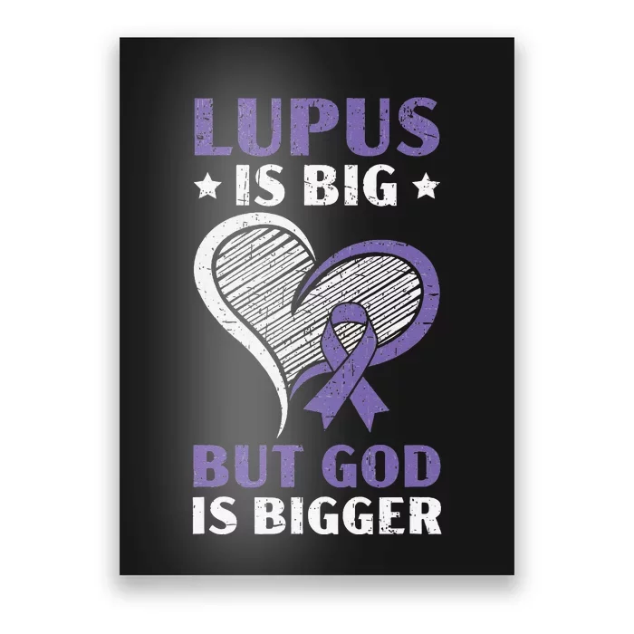 Lupus Awareness Purple Ribbon SLE Autoimmune Disease Poster