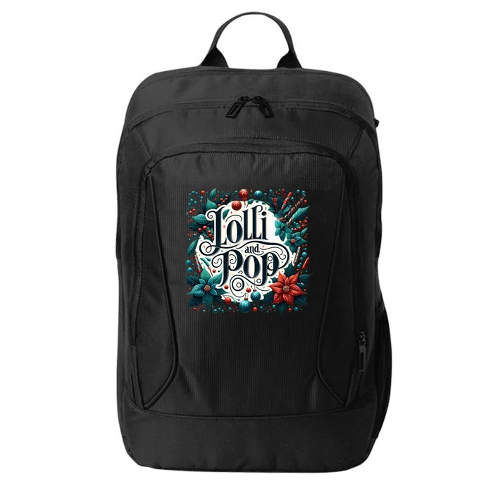 Lolli And Pop Lolly Christmas Holly Poinsettia Gift City Backpack