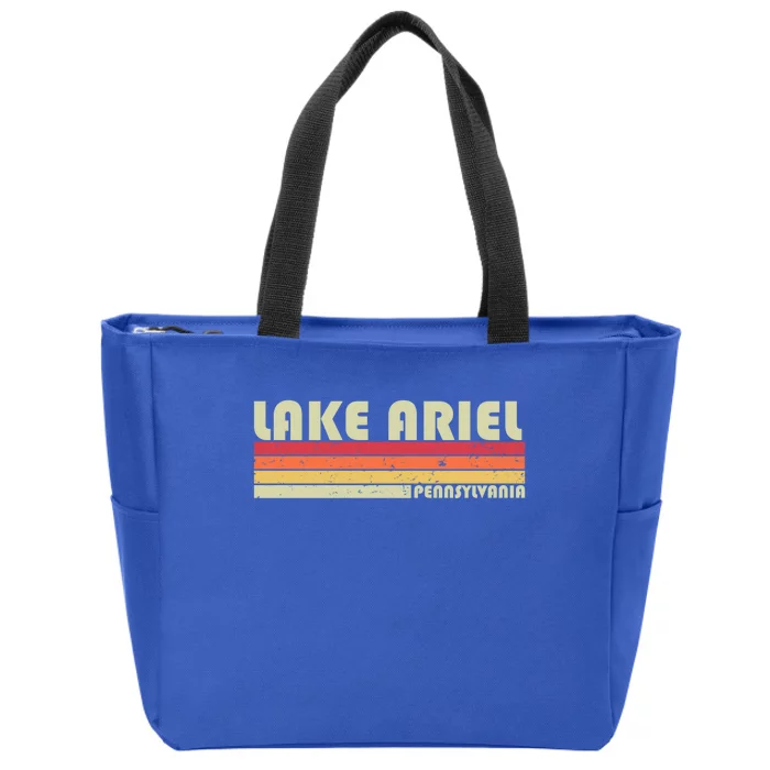 Lake Ariel Pennsylvania Funny Fishing Camping Summer Gift Zip Tote Bag