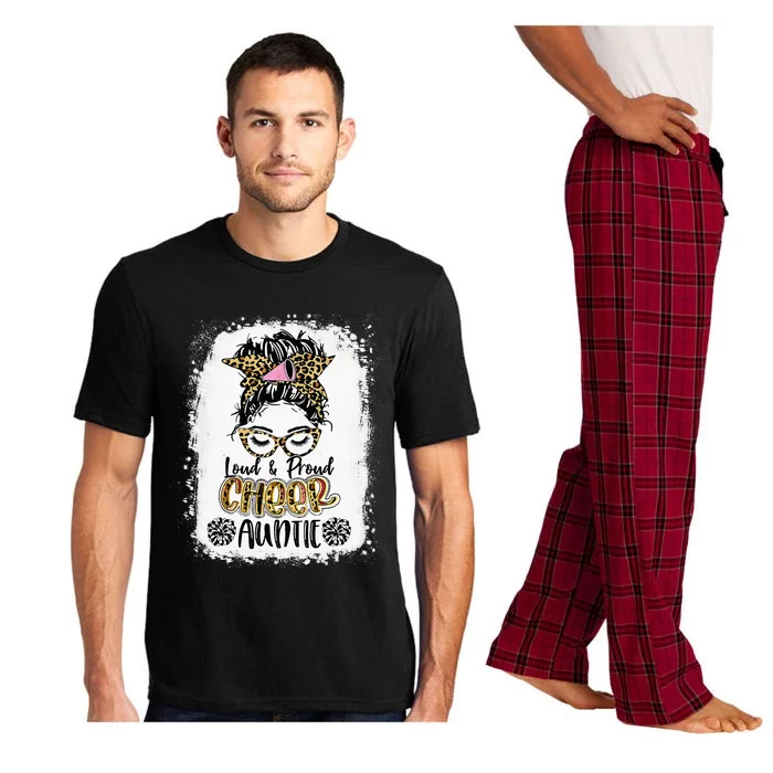 Loud And Proud Cheer Auntie Leopard Bleached Mother's Day Pajama Set