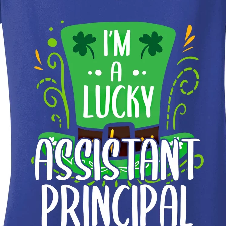 Lucky Assistant Principal St Paddys Day Assistant Principals Gift Women's V-Neck T-Shirt