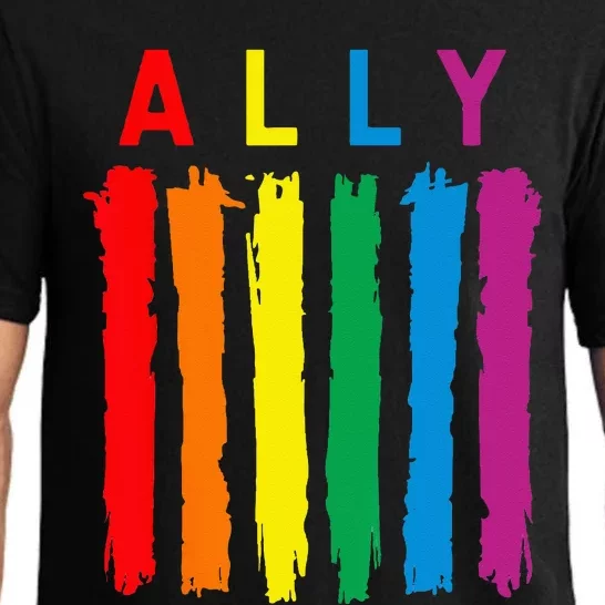 LGBT Ally Pride Rainbow Proud Ally Pajama Set