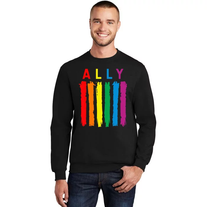 LGBT Ally Pride Rainbow Proud Ally Tall Sweatshirt