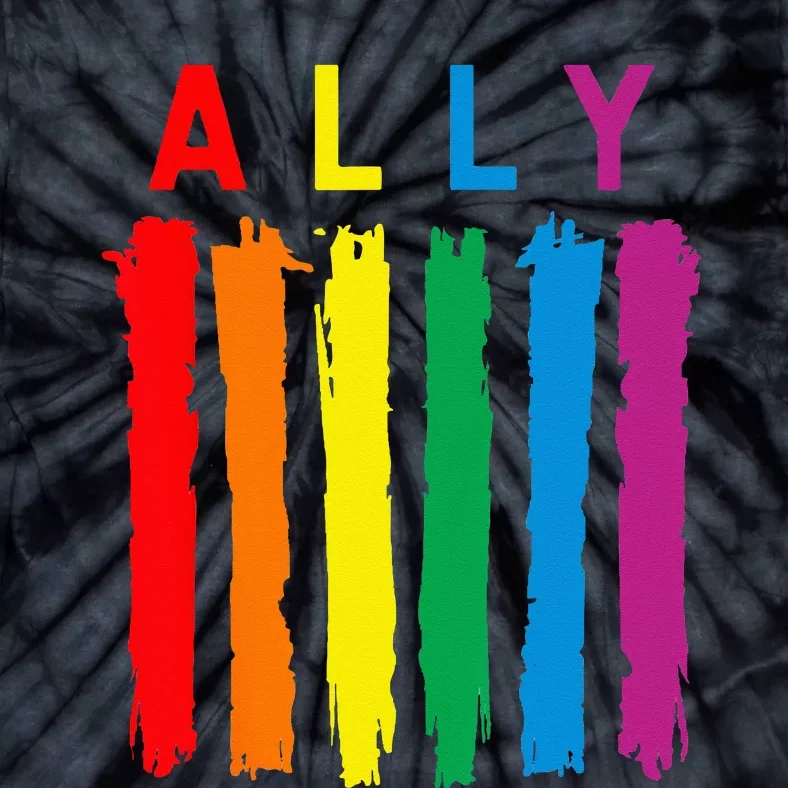 LGBT Ally Pride Rainbow Proud Ally Tie-Dye T-Shirt