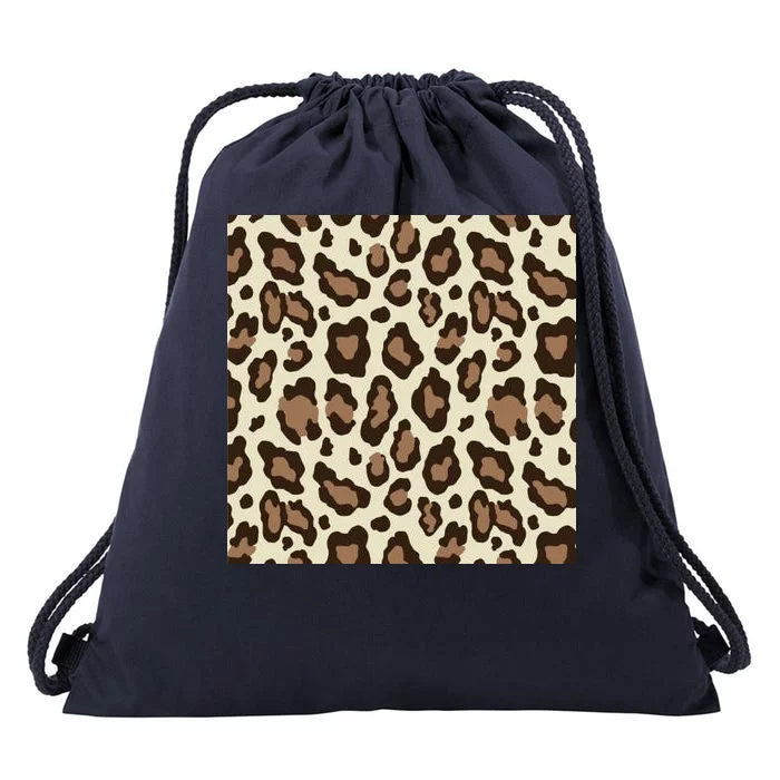 Leopard Animal Print Pattern Drawstring Bag