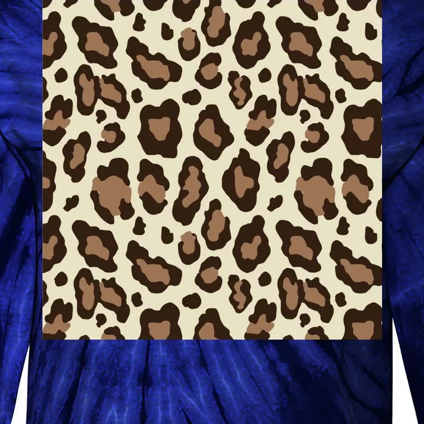 Leopard Animal Print Pattern Tie-Dye Long Sleeve Shirt