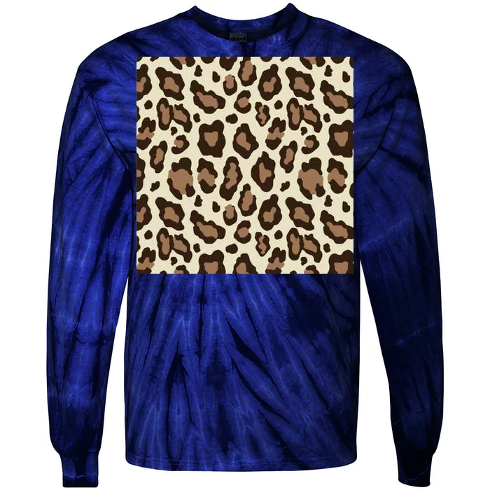 Leopard Animal Print Pattern Tie-Dye Long Sleeve Shirt