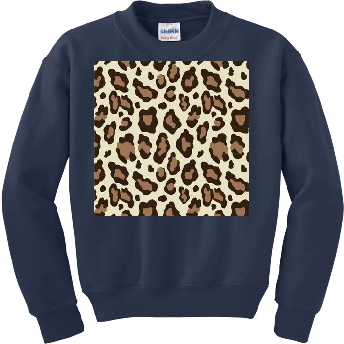 Leopard Animal Print Pattern Kids Sweatshirt