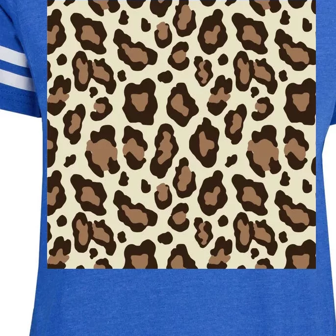 Leopard Animal Print Pattern Enza Ladies Jersey Football T-Shirt