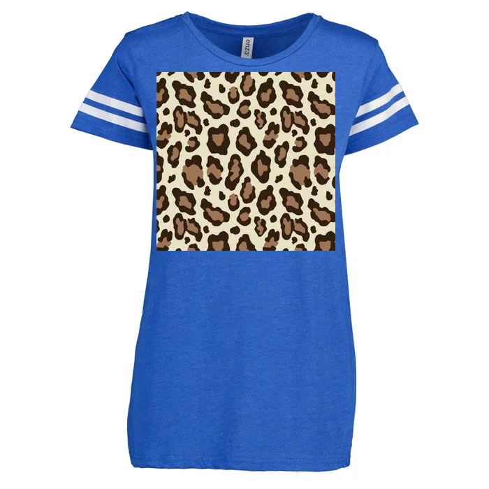 Leopard Animal Print Pattern Enza Ladies Jersey Football T-Shirt