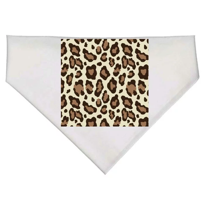 Leopard Animal Print Pattern USA-Made Doggie Bandana