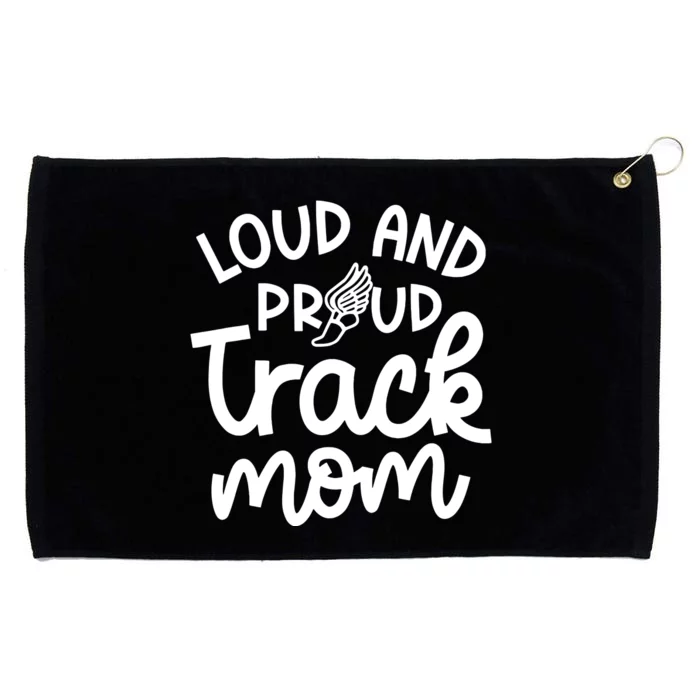 Loud And Proud Track Mom Runner Track And Field Cute Funny Grommeted Golf Towel