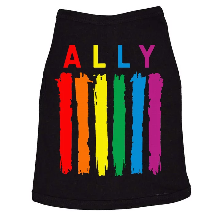 Lgbt Ally Pride Rainbow Proud Ally Doggie Tank