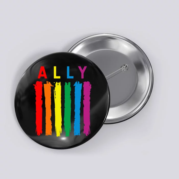 Lgbt Ally Pride Rainbow Proud Ally Button