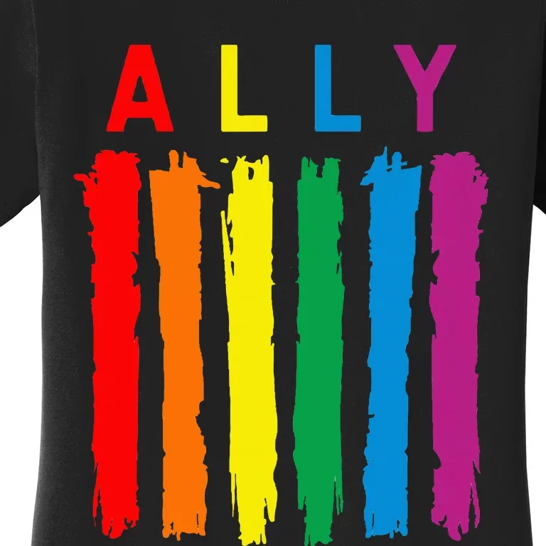 Lgbt Ally Pride Rainbow Proud Ally Women's T-Shirt