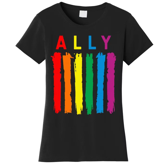 Lgbt Ally Pride Rainbow Proud Ally Women's T-Shirt