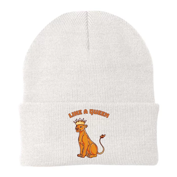 Like A Queen Queen Of The Jungle Lioness Knit Cap Winter Beanie